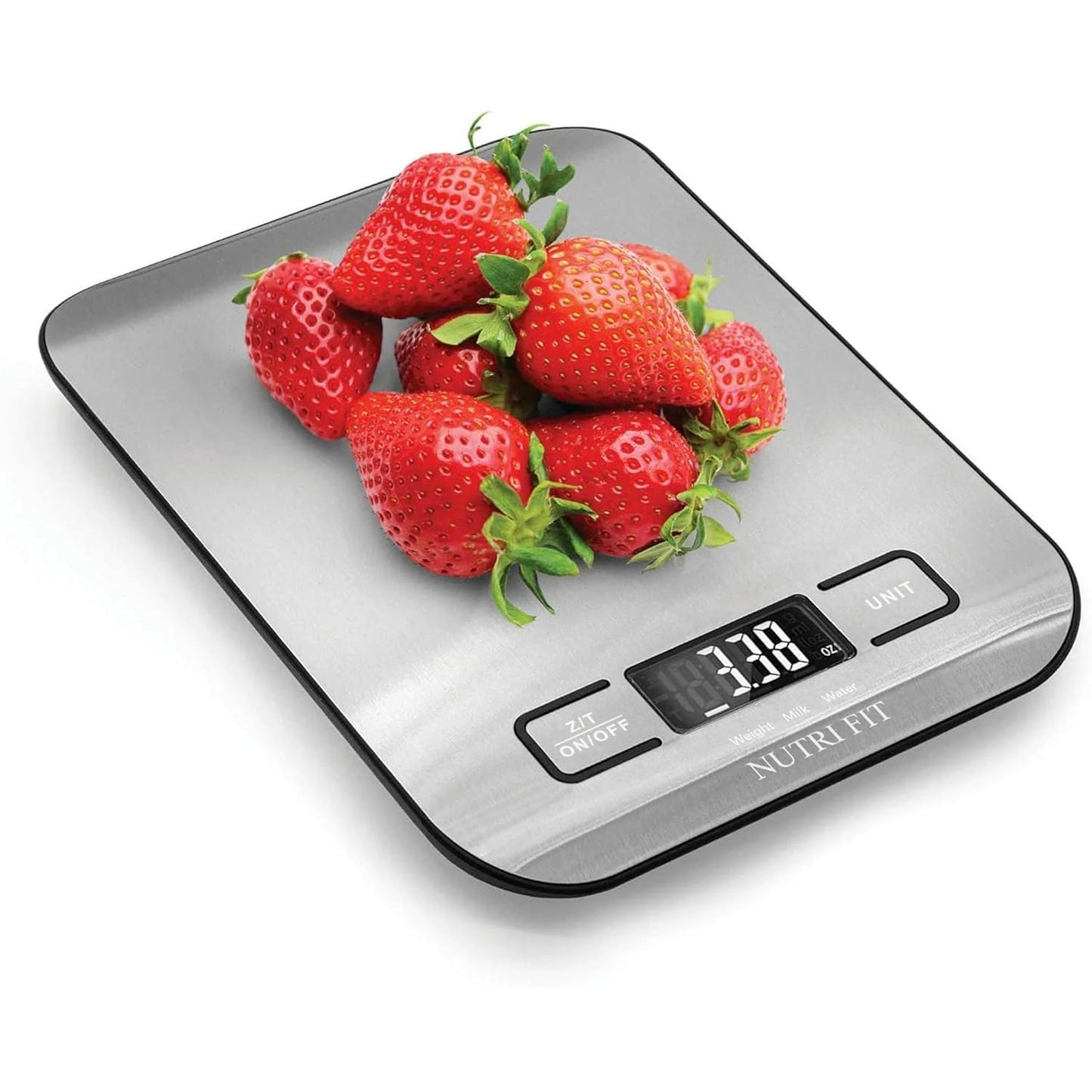 Food Scale, Kitchen Scales Digital Weight Food Grams and Ounces for Weight Loss Baking Cooking of NUTRI FIT, Max 11lb 1g Increment, Backlight LCD Smart Tare Stainless Steel, Easy to Use, AAA Battery