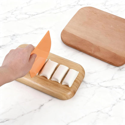 2PCS Orange Silicone Bench Scrapers, Curved Edge Bowl Scrapers Flexible Dough Spatula, Silicone Spatula Scraper for Sourdough, Scraper Tool for Baking Shaping Pastry Dough Proofing Scraping Food