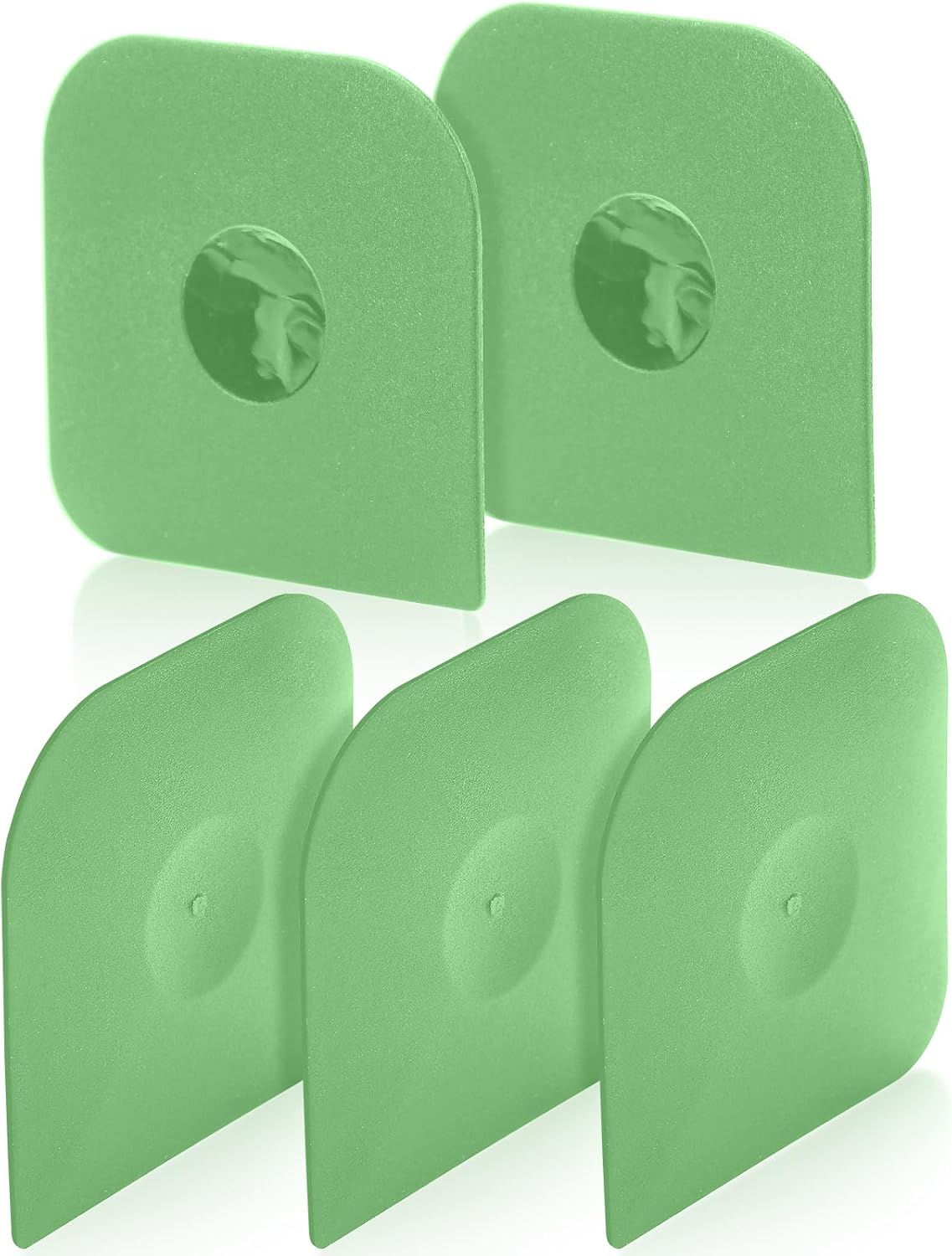 Herda Pan Scraper Pot Scraper Plastic Kitchen Scraper Tool, 5pcs Food Scraper Dish Scraper Hard Nylon Platic Cleaning Scraper Tool for Kitchen Pan, Pot, Cast Iron (Black)