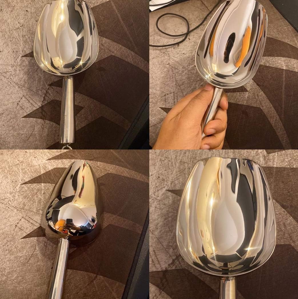 JBscoop Stainless Steel Ice Scoop, Small Metal Food Candy Scoop for Kitchen Bar Party Wedding - 6 Oz