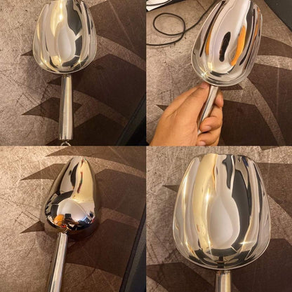 JBscoop Stainless Steel Ice Scoop, Small Metal Food Candy Scoop for Kitchen Bar Party Wedding - 6 Oz