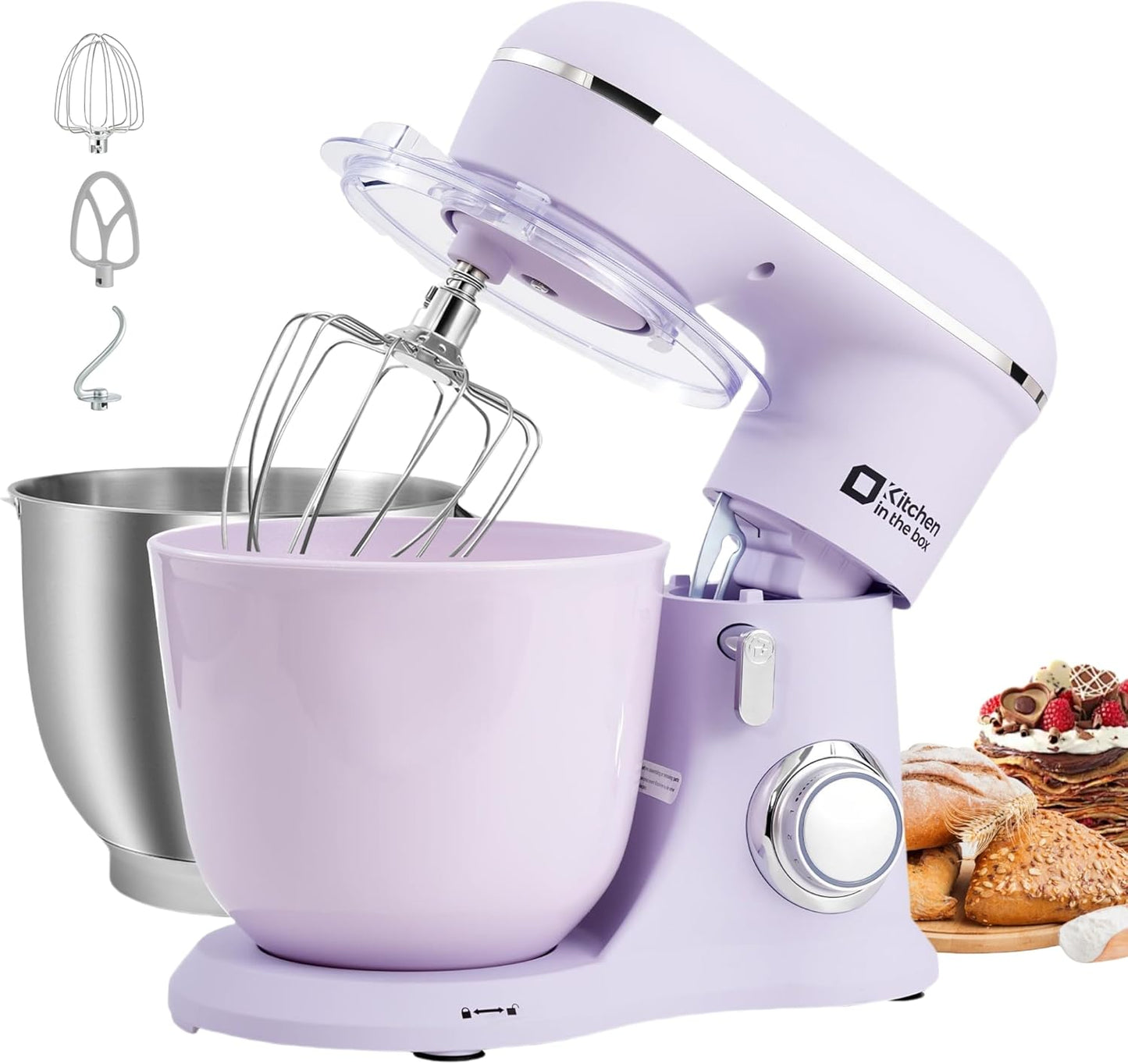 Kithchen in the box 5QT Plastic Bowl, Stand Mixer Bowl, KSM45 (Lilac)