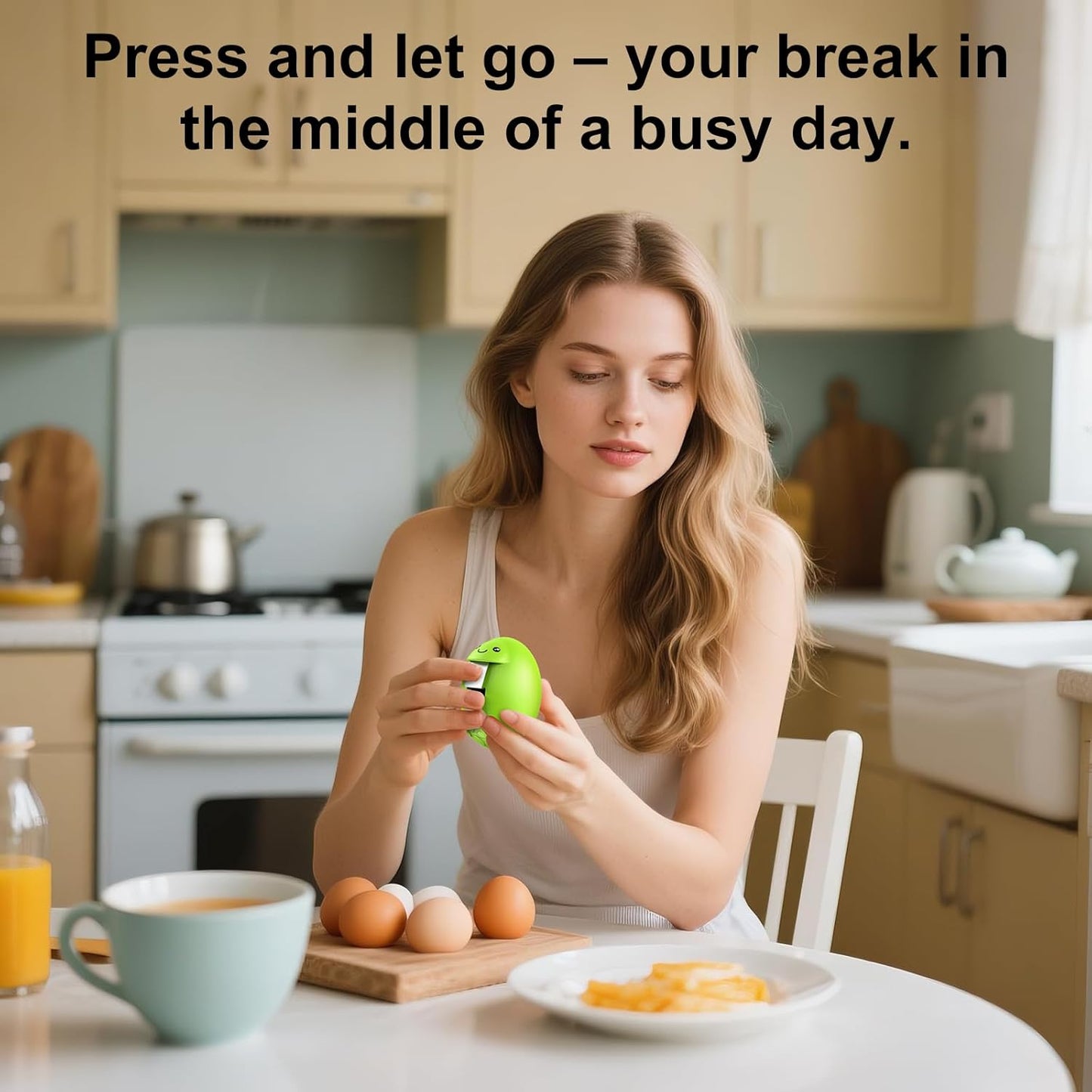 Egg Cracker, Silicone Egg Shell Opener, Cute Egg Shaped Design, Opens Eggs with Ease, A Little Happiness Boost for Your Kitchen. (Color: Red, 1-Pack)