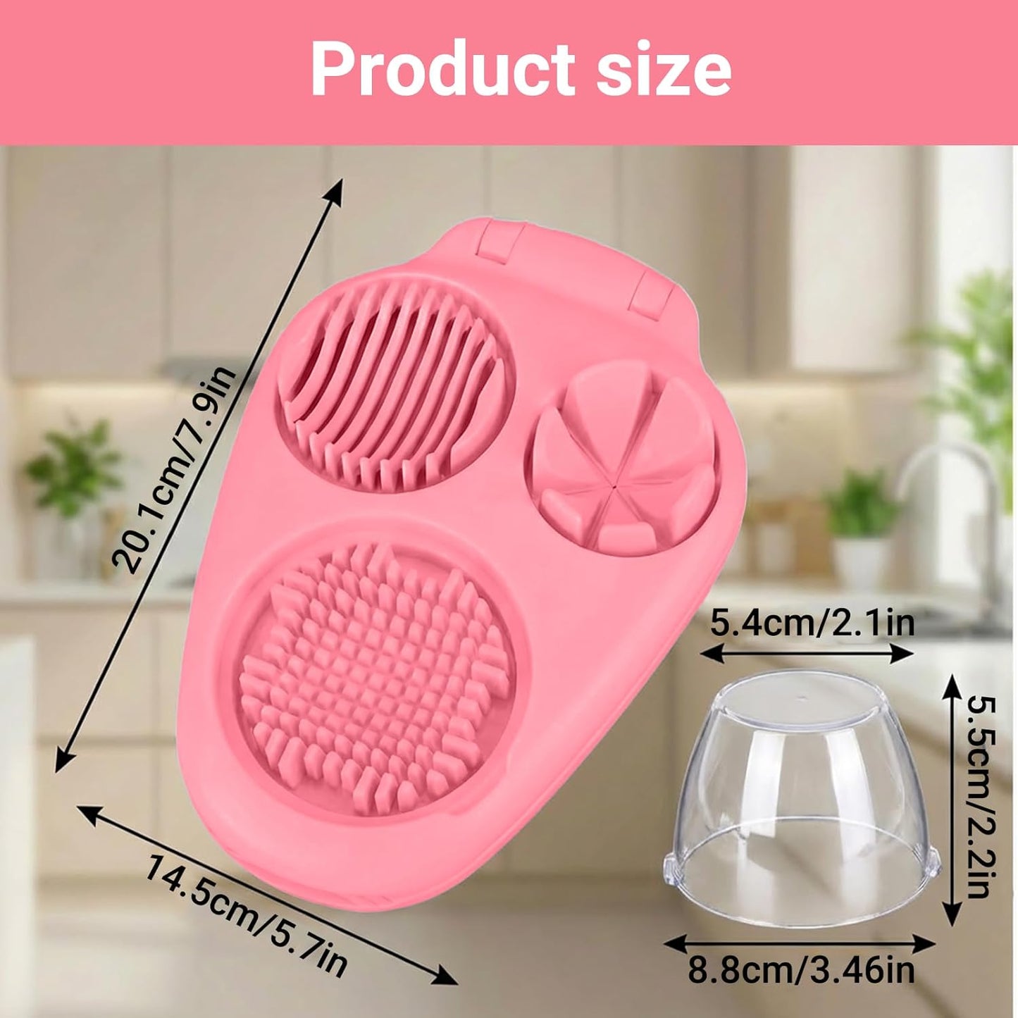 3-in-1 Heavy Duty Egg Slicer, Stainless Steel Blades with Multiple Cutting Modes for Hard Boiled Eggs, Mushrooms, Strawberry, Multifunctional Kitchen Tool, Send Goods from Local Warehouse