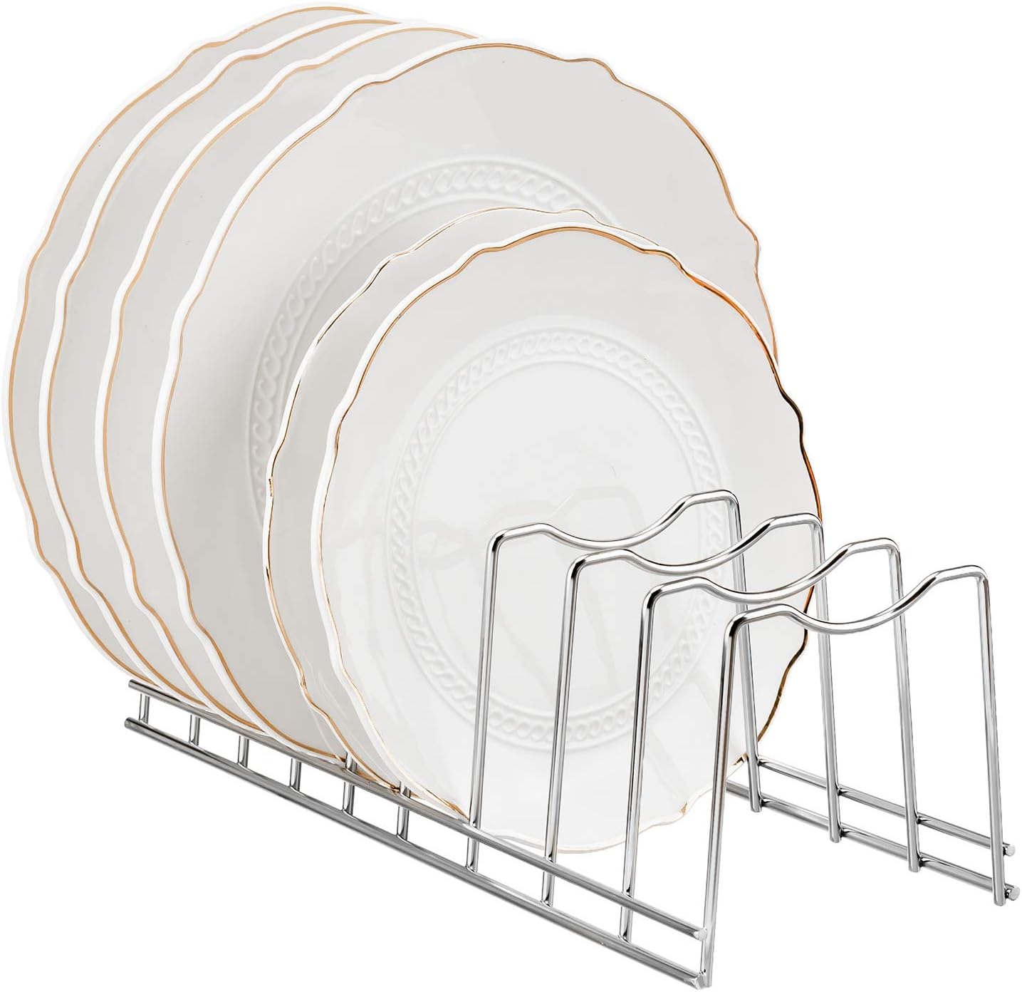 Pot Lid Organizer, Pot Lid Rack Holder, Rest Cutting Board, Bakeware, Pots & Pans, Serving Trays, Reusable Containers in Cabinet Pantry, Stainless Steel