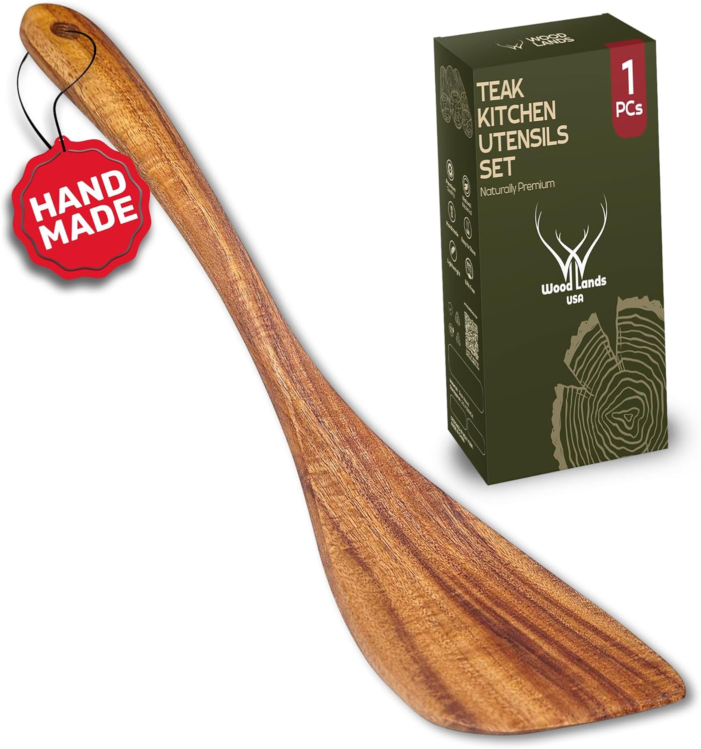 Skinny Spurtle for Sourdough Starter for Baking Tools - 12" Wooden Spurtle for Deep Jar & Dough Whisk - Sourdough bread baking supplies, Teak Wooden Spatula for Cooking
