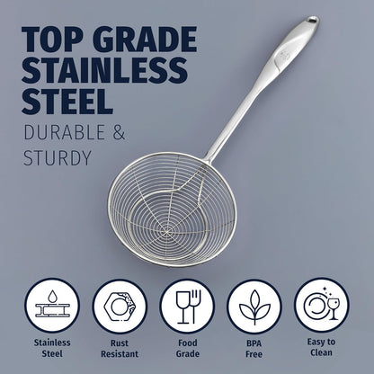 Zulay Kitchen Stainless Steel Spatula - 14.8” Heat-Resistant Metal Slotted Turner for Cooking, Frying & Grilling - Durable, Rust-Proof & Dishwasher Safe Kitchen Utensil for Everyday Use