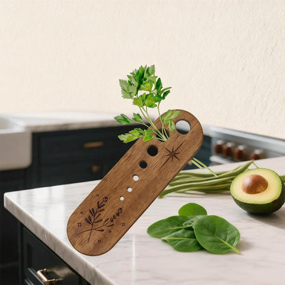 2Pcs Herb Stripper, Wooden Vegetable Leaf Separator, Functional Pottery Herb Stripper Tool for Kitchen Use, Suitable for Home Cooking and Chefs