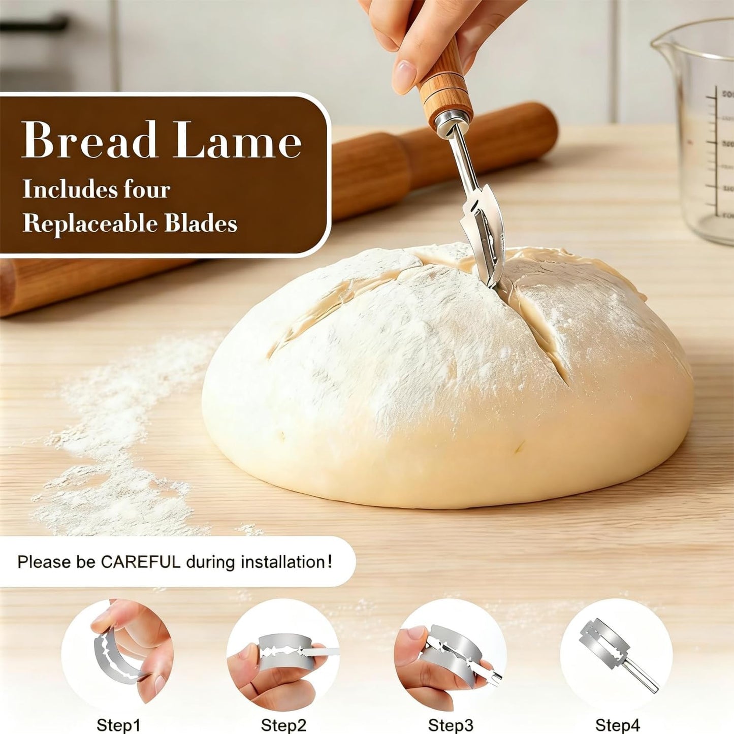 Sourdough Starter Kit, Sourdough Bread Baking Supplies, 9" Round & 10" Oval Banneton Bread Proofing Basket, Bread Sling, Starter Jar, Dough Whisk ect Complete Baking Set for Women Wife Mom