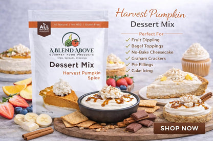 A Blend Above Banana Cream No-Bake Dessert Mix, 3 Pack, No-Bake Cheesecake, Fruit Dip, Dessert Mix, Bagel Topping, Frosting, Cheesecake Filling, Quick and Easy to Make, Makes 16 Ounces, Cream Cheese,