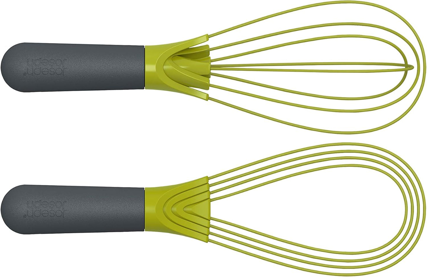 Joseph Joseph Twist Whisk 2-In-1 Collapsible Balloon and Flat Whisk Silicone Coated Steel Wire, Sky Blue