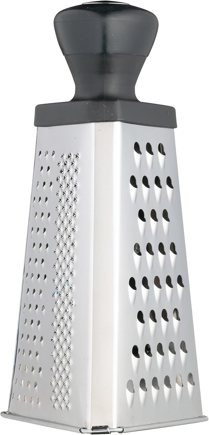 KitchenCraft Large Stainless Steel Triangular Box Grater, 26 cm (10"), Silver