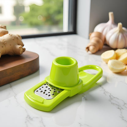 Mini Multifunction Garlic Ginger Grater Tool,Nutmeg Grinder,Kitchen Manual Fruit Vegetable Nuts Chopper Grinder,Graters Peeling,Grating and Slicing Tools (Rose Red)