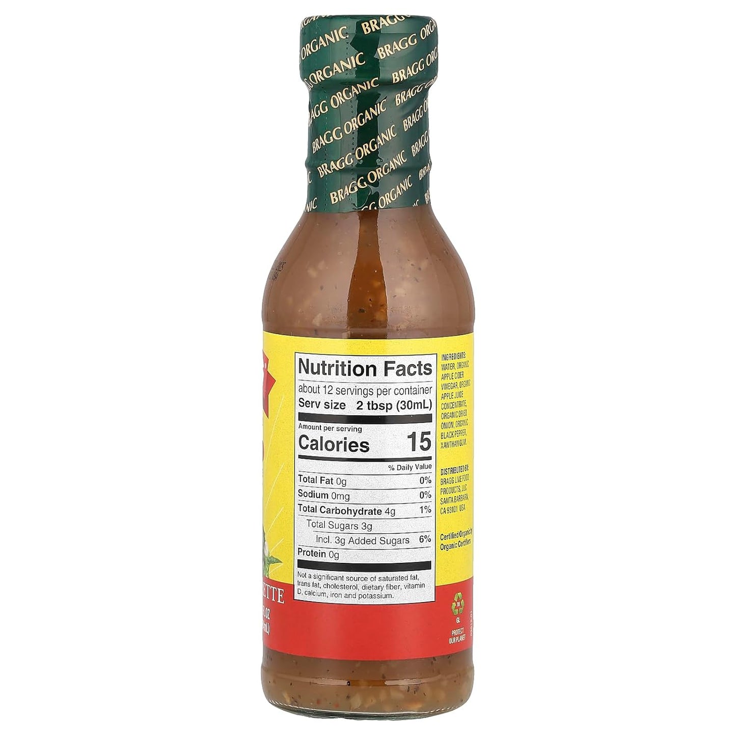 Bragg Organic Ginger and Sesame Salad Dressing and Marinade - 12 fl oz - Gluten-Free Dressing with Bragg Apple Cider Vinegar