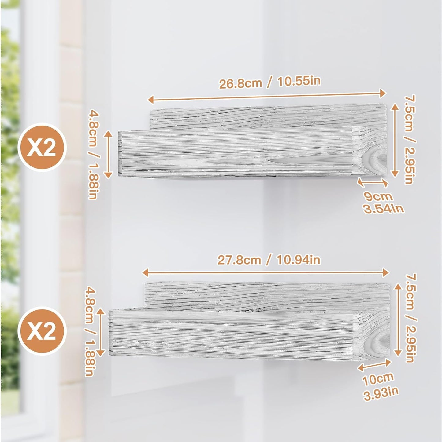 Mystozer Magnetic Spice Rack for Refrigerator, Kitchen Organizer and Storage Shelf, Black (4 Pack)…