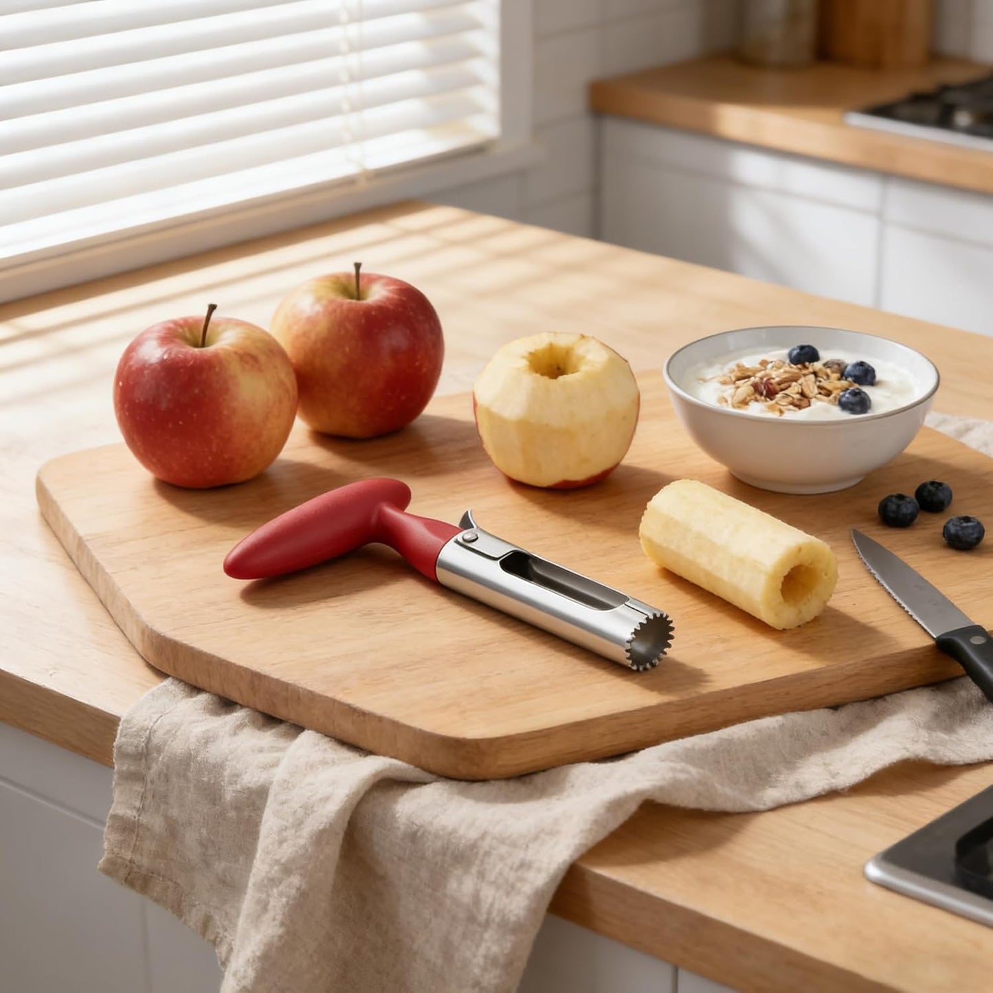 Supercenter Apple Corer, Stainless Steel Apple Core Remover Tool,Dishwasher Safe