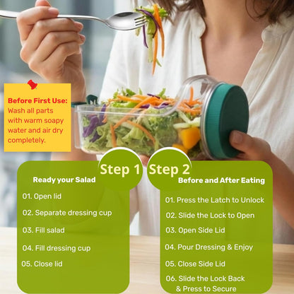 Salad Pod Mason Jar Side Open For Office, Travel, Gym & Picnic With Dressing Cup & Lid - Leak Proof Salad Container For Lunch - Safe, User-Friendly & Easy Clean Salad Jar With Side Opening ( Pink )