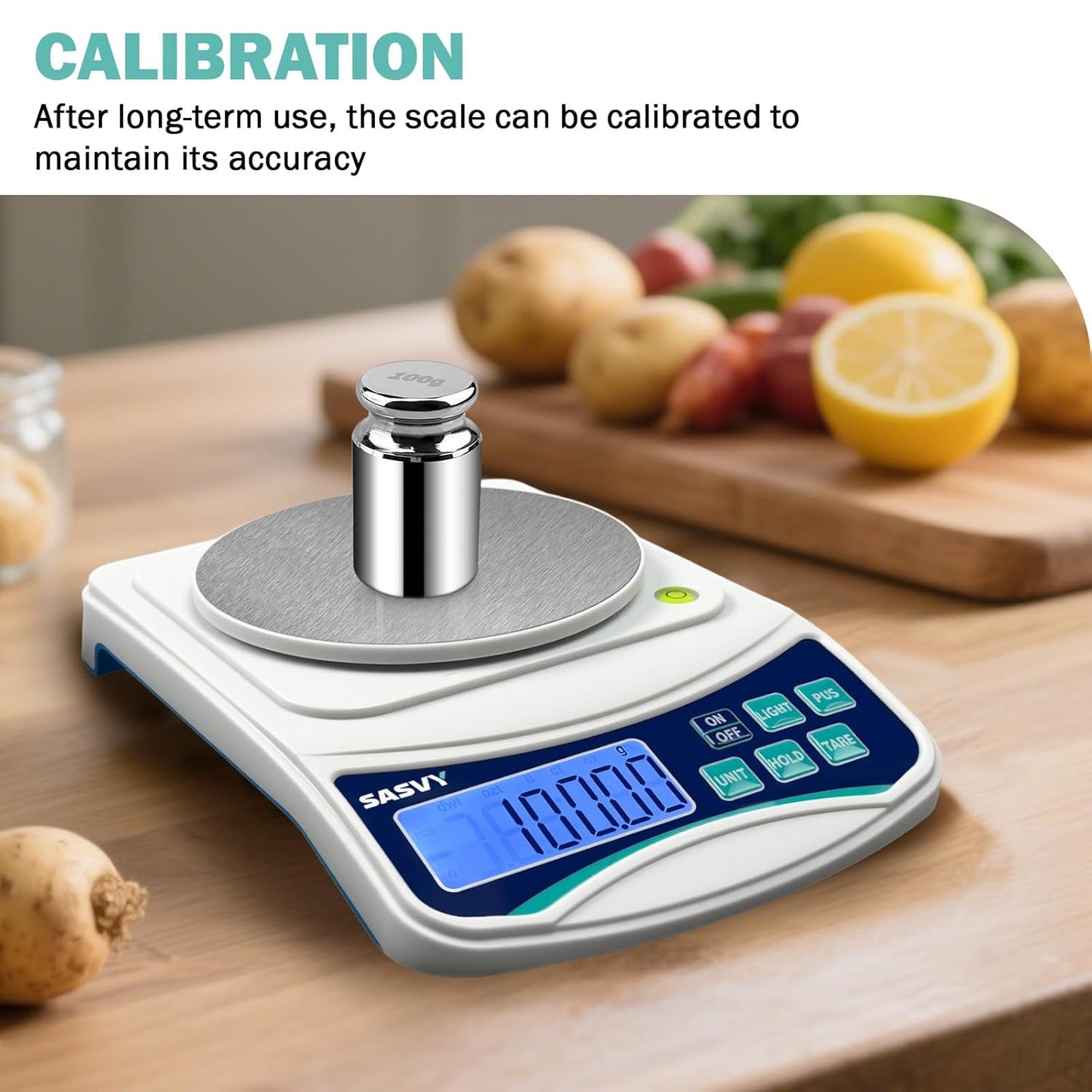 Digital Lab Scale 5000g x 0.1g oz/lb/g/kg Precision Electronic Scientific Scale Analytical Balance for Laboratory Jewelry Kitchen Includes Rechargeable Battery