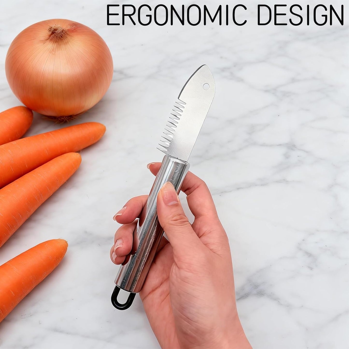 2-Piece Stainless Steel Multi-Purpose Julienne Peeler, Green Onion Shredder, Herb Cutter - Quick Shredding for Kitchen Dining - Vegetable Slicer, Cooking Tools, Easy to Use