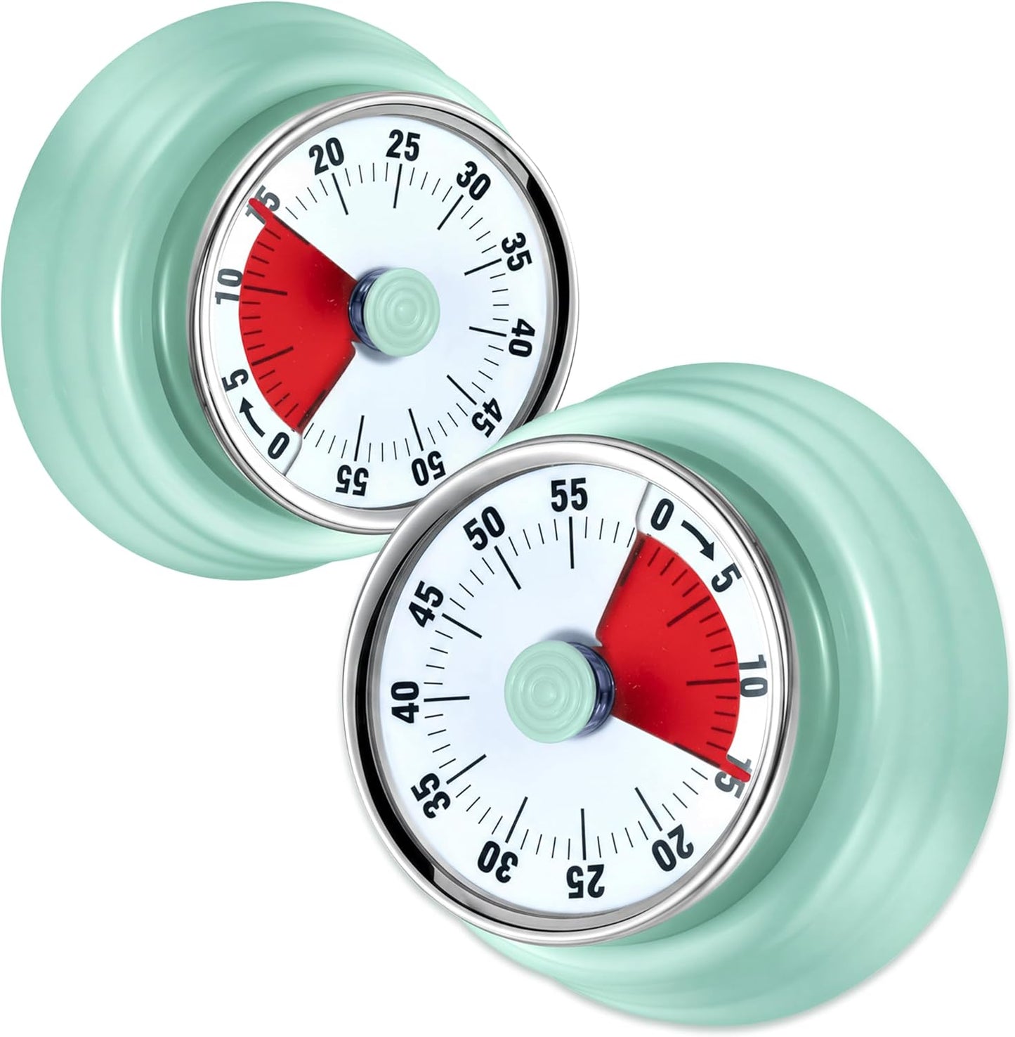 60-Minute Magnetic Visual Timer, Silent Operation and No Battery Needed, Time Management Tools for Kitchen, Homeschool Desk, Office Meetings & Home Learning Timer (Green)