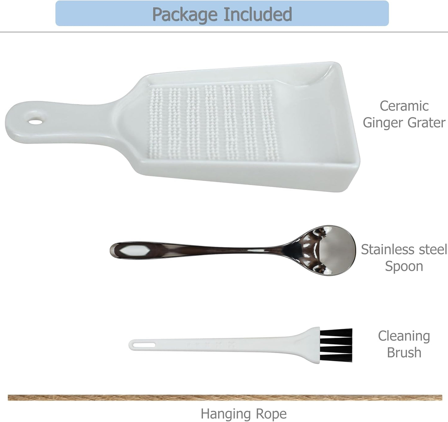 EIKS Ceramics Grater Plate for Ginger Garlic Wasabi Daikon Fruits Root Vegetable Cooking Preparation (Spade-shaped)