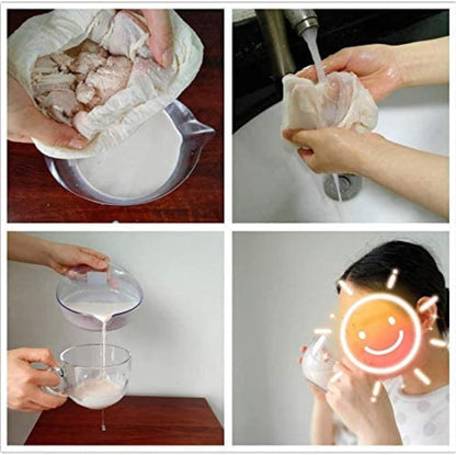 Cheesecloth Bags for Straining,Reusable Cold Brew Coffee Cheese Cloths Strainer,Large Nut Milk Tea Juice Bag,100% Natural Cotton Fine Mesh Filter Bags (X-Small,10 PACK)
