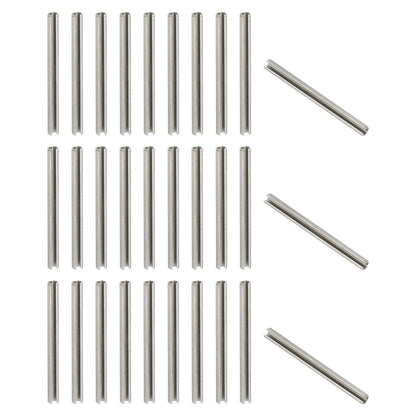 PATIKIL Slotted Spring Pin, 50 Pcs 1/8" x 3/4" (3.2mm x 20mm) 304 Stainless Steel Split Roll Pins Spring Dowel for Home Improvement Automotive Machine Repair, Silver - Colors A