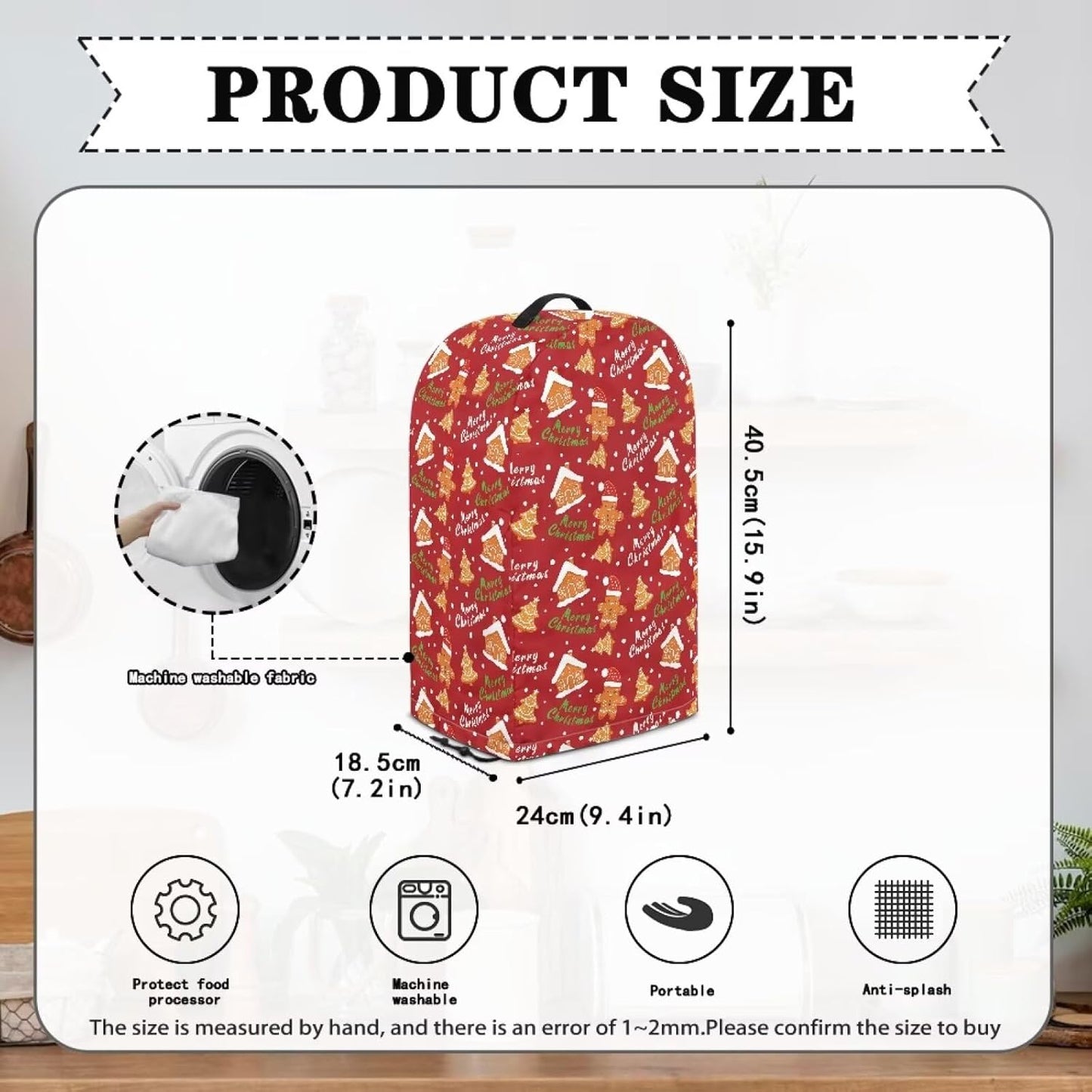 Coffee Pastry Blender Dust Cover with Drawstring Field Stand Mixer or Coffee Maker Cover Anti Fingerprint Polyester Appliance for Home Kitchen Decor