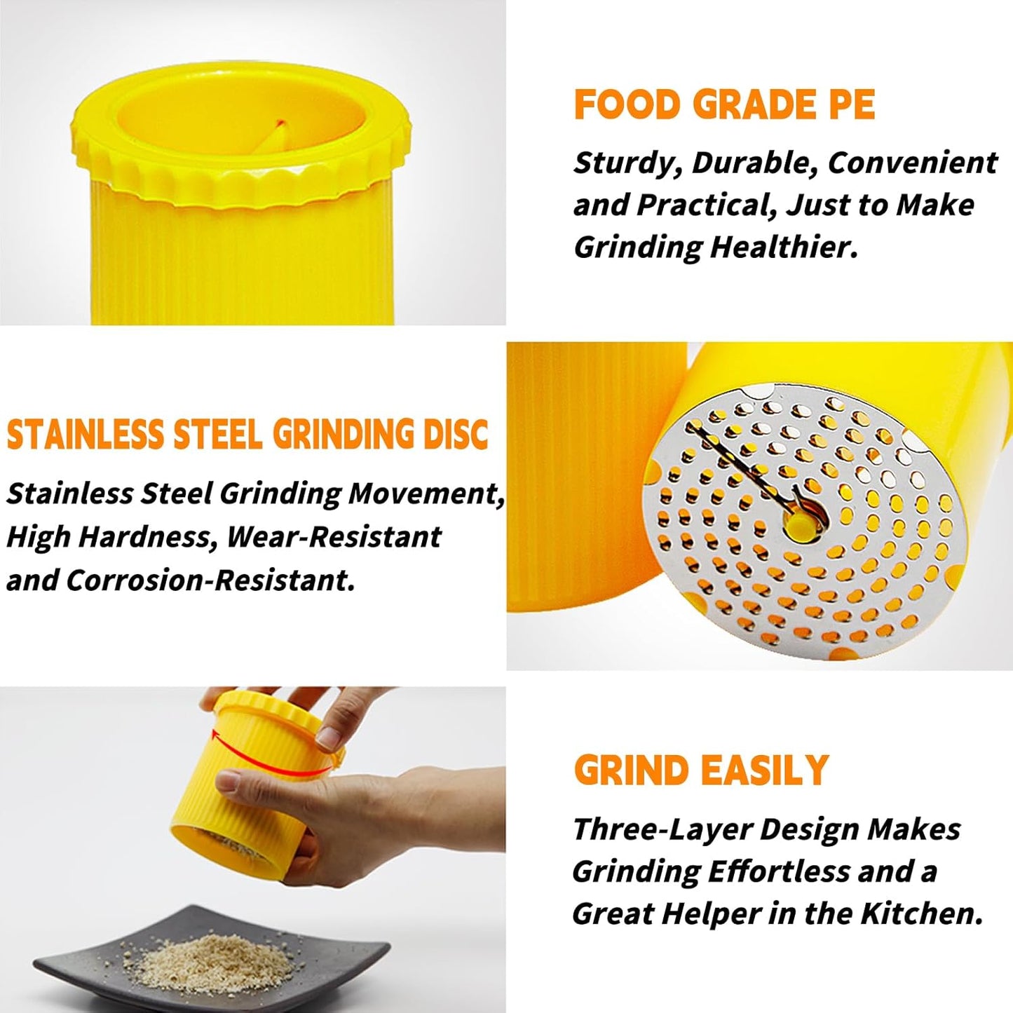 Nutmeg Grater, Multifunctional Nut Grinder Nutmeg Grinder Nuts Grinder Tool Suitable for Nutmeg Walnuts Peanuts Coffee Beans Cashews and Other Small Particles of Seasoning Nut Chopper