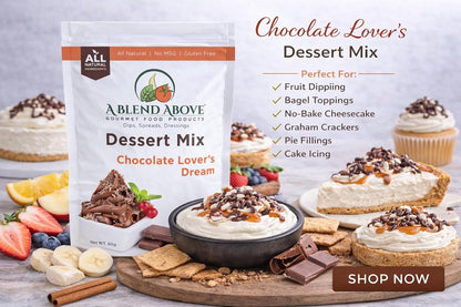 A Blend Above Banana Cream No-Bake Dessert Mix, 3 Pack, No-Bake Cheesecake, Fruit Dip, Dessert Mix, Bagel Topping, Frosting, Cheesecake Filling, Quick and Easy to Make, Makes 16 Ounces, Cream Cheese,
