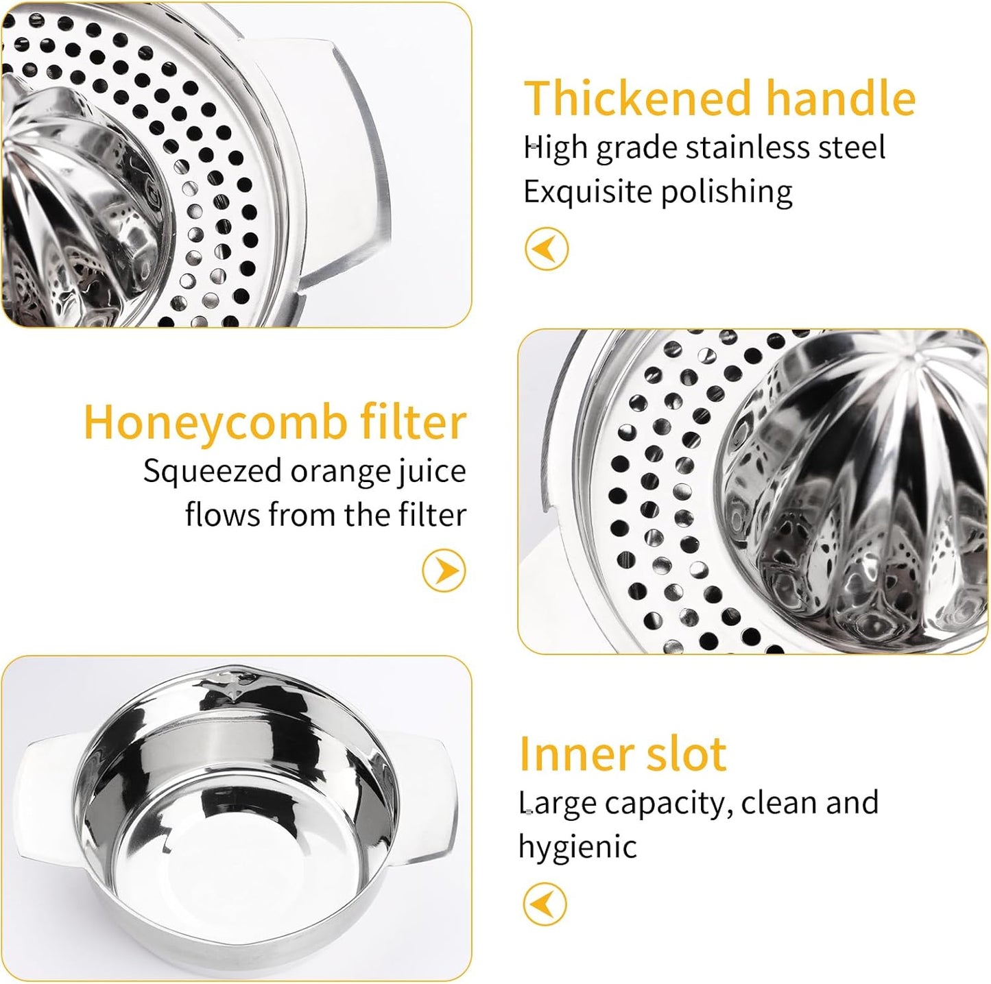 Stainless Steel Fruit Lemon Juicer,Manual Juicers Fruit Hand Squeezer For Kitchen Tool