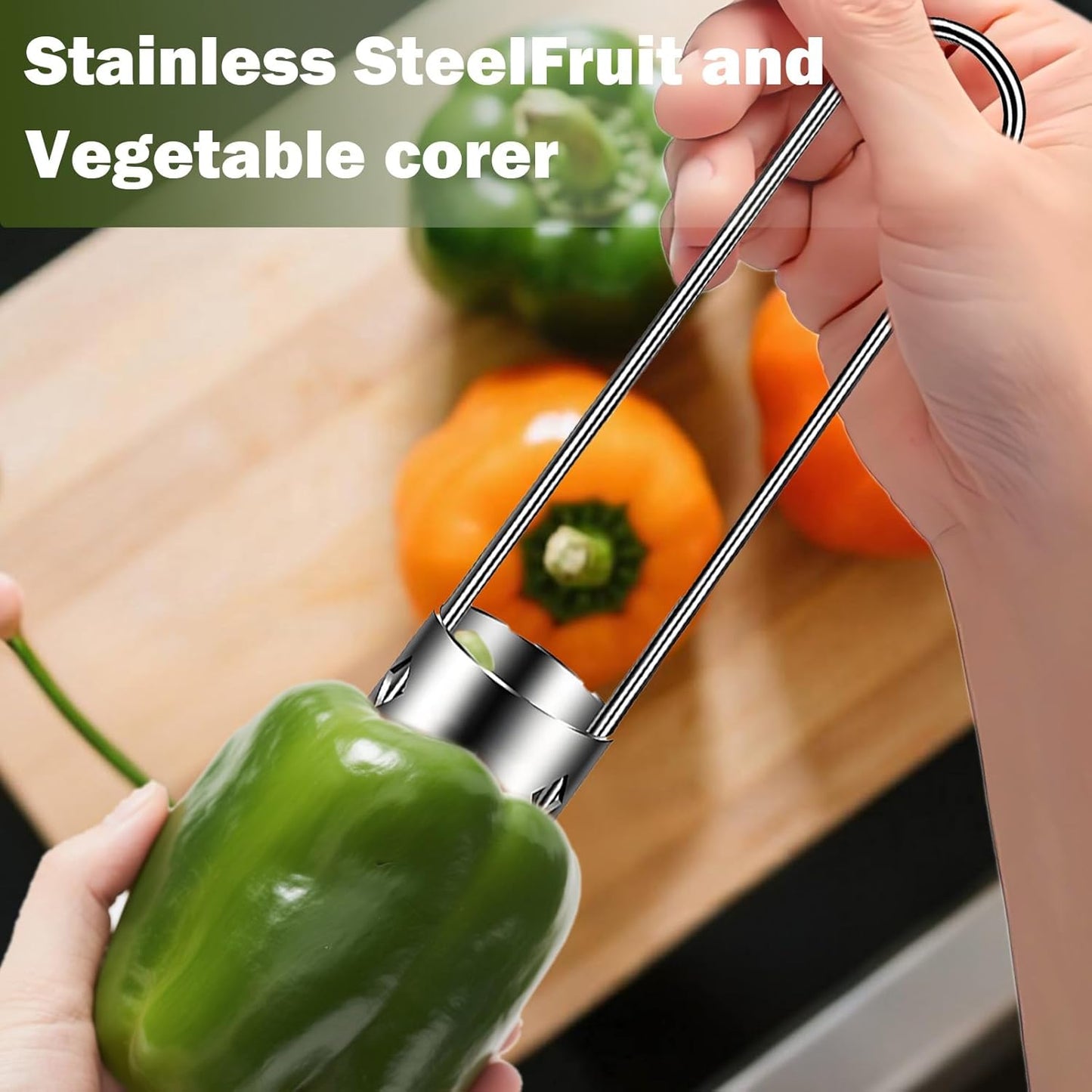 1 Pcs Red Bell Pepper Seed Corer,Pepper Corer,For Removing Fruit Vegetable Cores,Kitchen Gadget