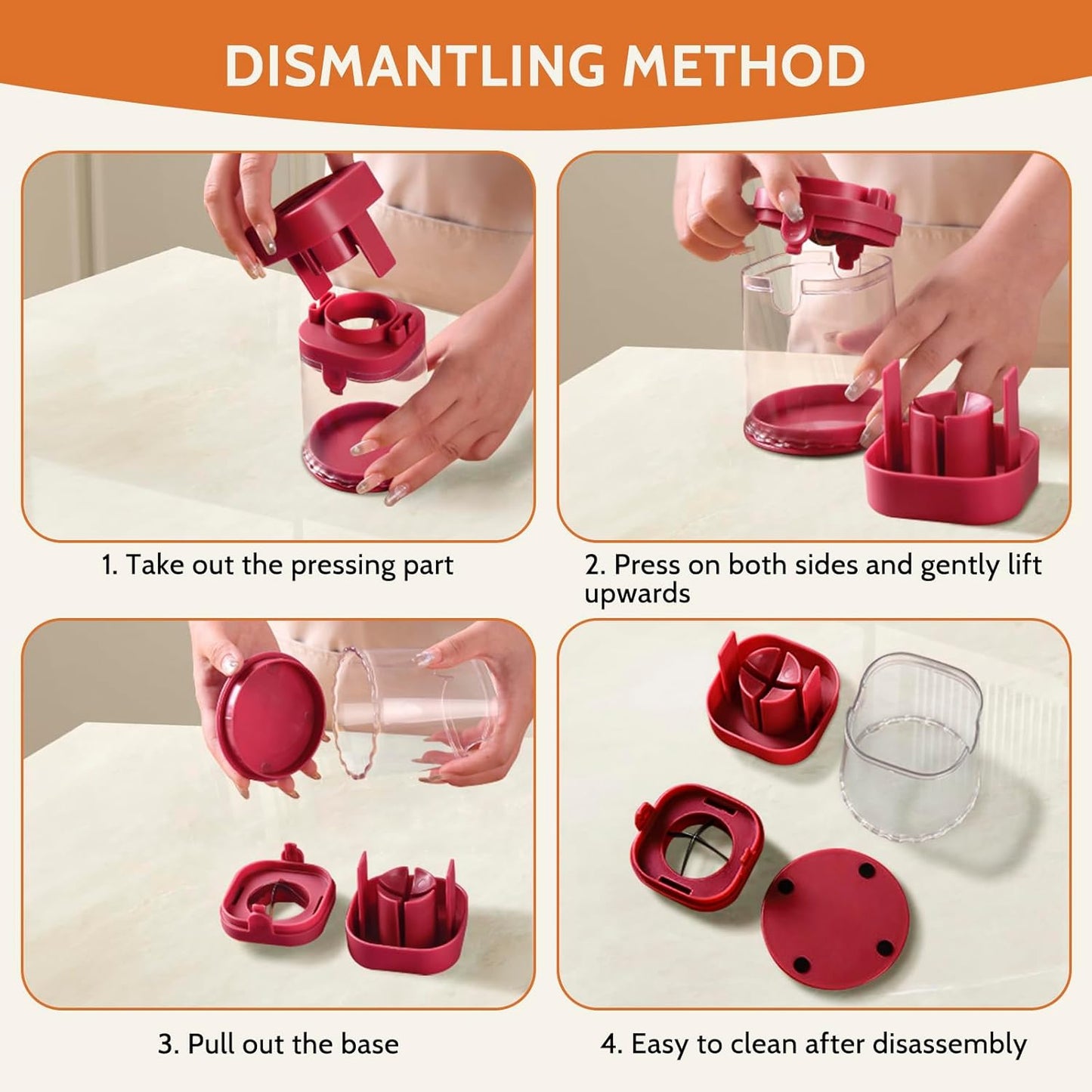 Fruit Slicer Cup: Strawberry Slicer - Tomato Grape Cutter Cup - Egg Slicers - Quarter Extrusion Fruit Divider - Strawberry Cutter Kitchen Gadgets Speed Cutters for Banana Grape Egg (Red)