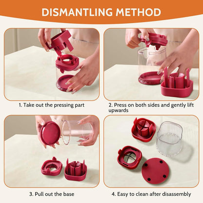 Fruit Slicer Cup: Strawberry Slicer - Tomato Grape Cutter Cup - Egg Slicers - Quarter Extrusion Fruit Divider - Strawberry Cutter Kitchen Gadgets Speed Cutters for Banana Grape Egg (Red)