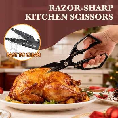 Herb Scissors, Shallot Scissors, Multipurpose 5 Blade Kitchen Herb Shears, Herb Cutter with Safety Cover and Cleaning Comb for Chopping Shallot Basil Chive Parsley