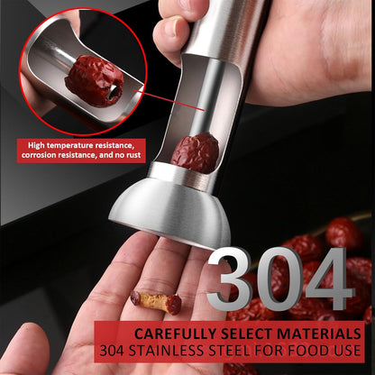 VolksRose Cherry Pitter Tool, Multi Stoner Fruit Remover with Stainless Steel Rod, Dates Pitting Device for Red Dates, Hawthorn, Cherries, Jujubes