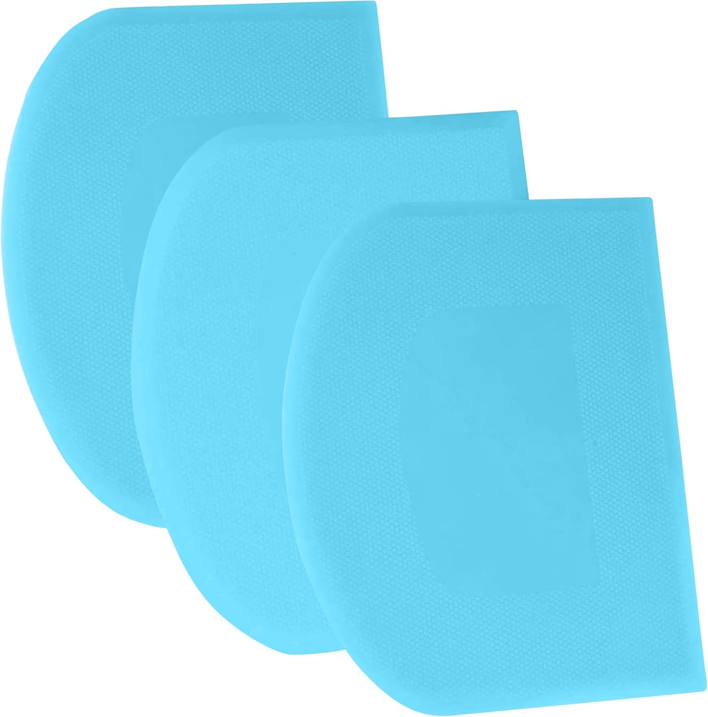 SURDOCA Dough Scraper Bench Scraper - 3P 4.7x3.7" Plastic Flexible Bowl Scraper, Sharp Edge & Angles Cake Scraper. Non-Slip Bakeware Decorating Tools Sculpting & Modeling Tools - Pure White - Colors B