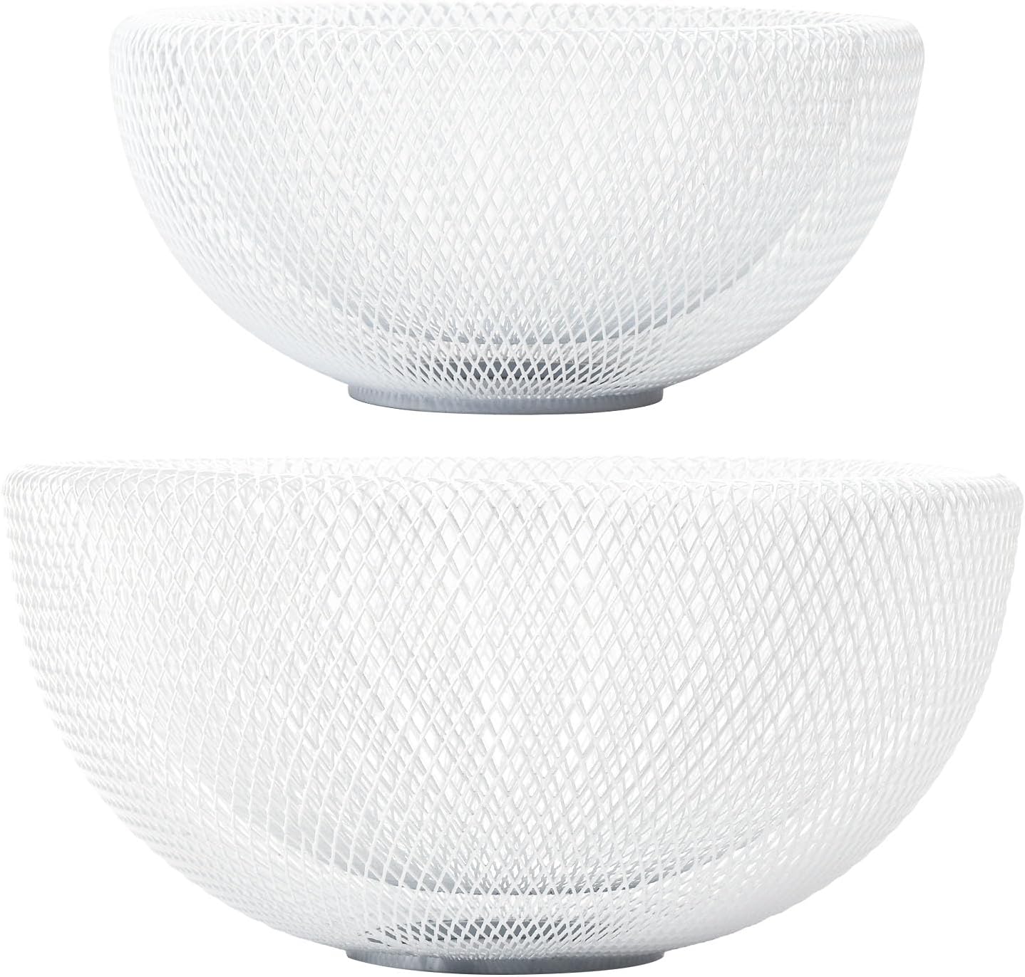 IBWell Metal Wire Woven Fruit Storage Bowl Basket for Kitchen, Large Black Mesh Fruit Stand, for Apple, Pineapple, Banana, Orange, Lemon, Pear, Strawberry, Watermelon (Black, Nomal)