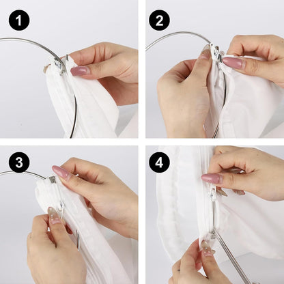 Ultra Fine Mesh Strainer Bags, 6 Pcs Reusable Mesh Filter Bags with 2 Pcs Stainless Steel Handle Frame for Filter NutMilk, Coffee, Milk, Butter, Juices and Fresh Cheese