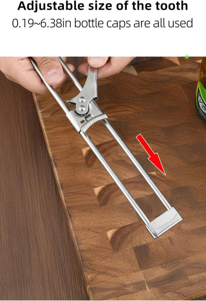 Jar Openers,Adjustable Multifunctional Stainless Steel Can Opener,Stainless Steel Can Opener Bottle Jar Lid Gripper Household Kitchen Tool, Manual Jar Bottle Opener Kitchen Accessories