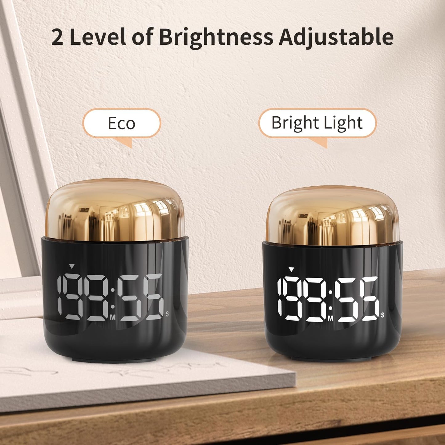 Digital Kitchen Timer,Countdown Countup Timer with Large LED Display Volume Adjustment,Timer for Cooking, Classroom Time for Kids and Teachers. (Silver)