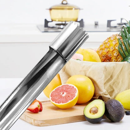 Tomato Corer Tool,Zucchini Stainless Steel Fruit and Vegetable Corer Remover, Multi-Function and Seed Remover for Apple Tomato 7.28in（Green)