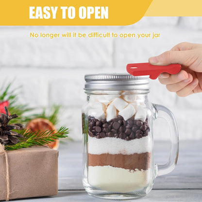 2PC Mason Jar Opener Set, Multifunctional Lid Opener for Regular & Wide - Mouth Canning Jars, Effortless Twist Tool for Tight Lids, Ideal for Kitchen, RV & Camping, Durable & Easy to Use (Black)