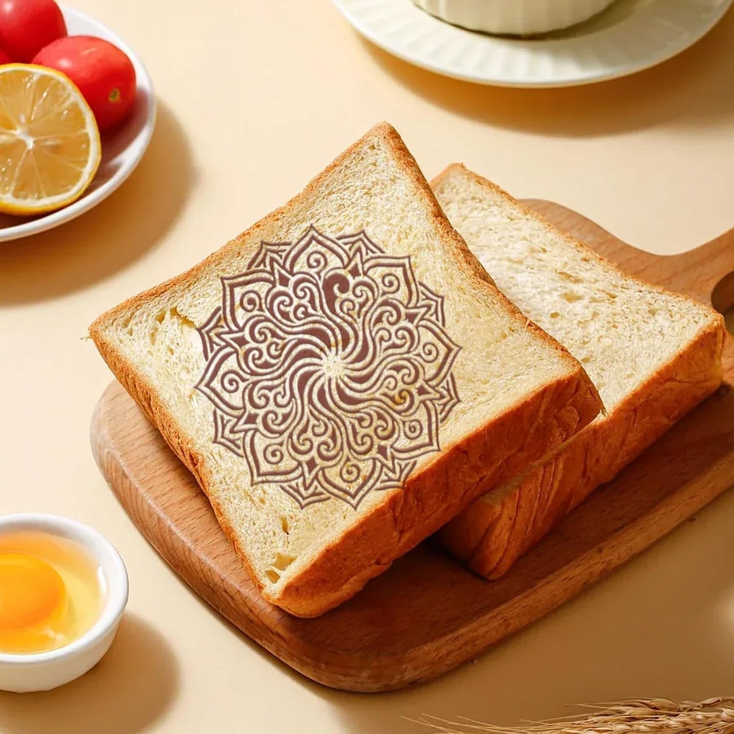 30Pcs Handmade Bread Template with Food Dough Scraper, Sourdough Stencils for Bread Sourdough Design Tools Cookie Stencil Holder, Diverse Patterns for Pie Decorating or Cookie Cake