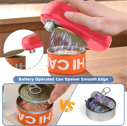 Electric Can Opener, Rechargeable Can Openers for Seniors & Arthritis, One-Touch Automatic Can Opener, Hands-Free, Smooth Edge, Compact, Kitchen Gadgets