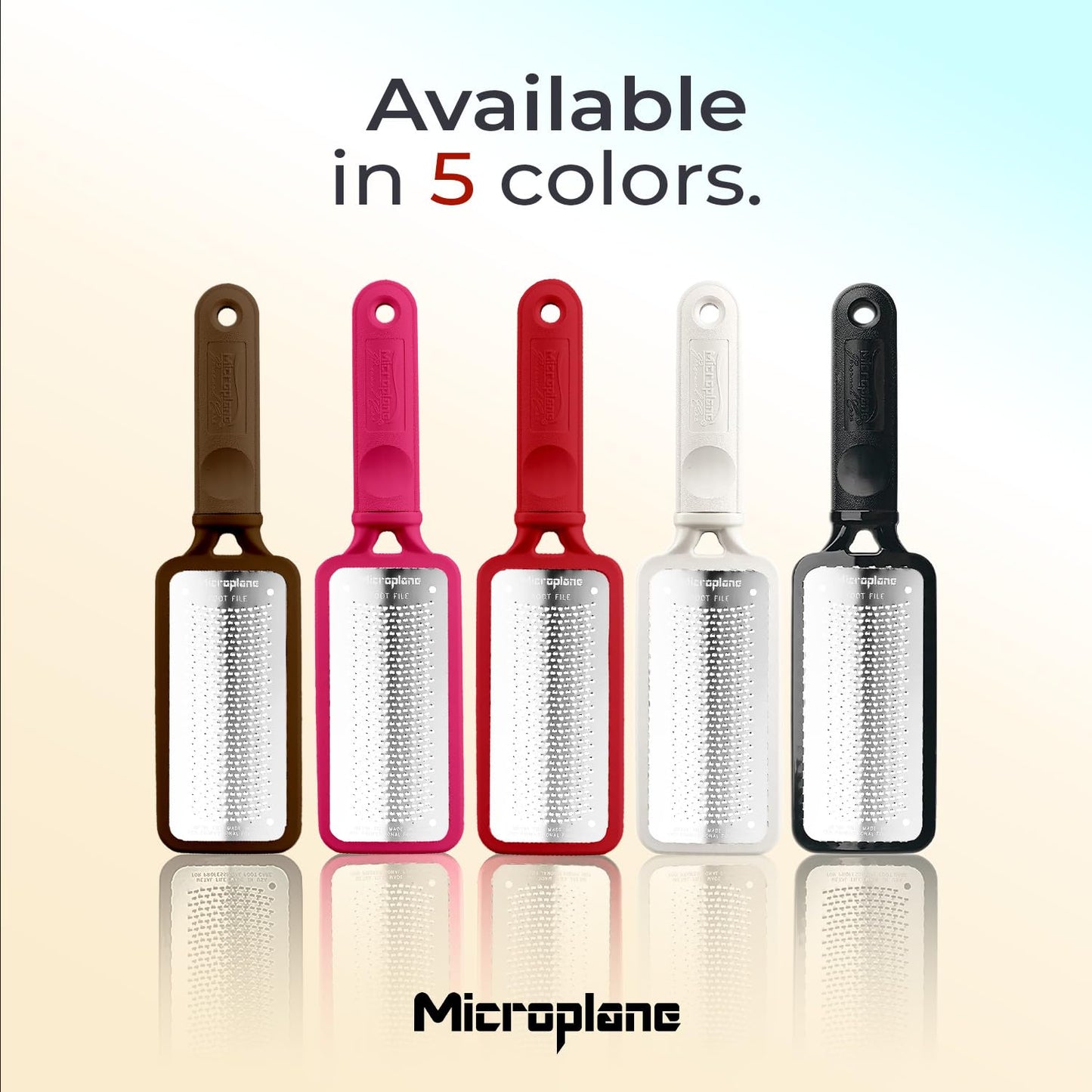 Microplane Colossal Foot File Scraper - The Original Stainless Steel Foot Rasp, Dead Skin/Callus Remover for Feet, Gentle Foot Scrubber, Pedicure Tools for Salon-Quality Foot Care, Black
