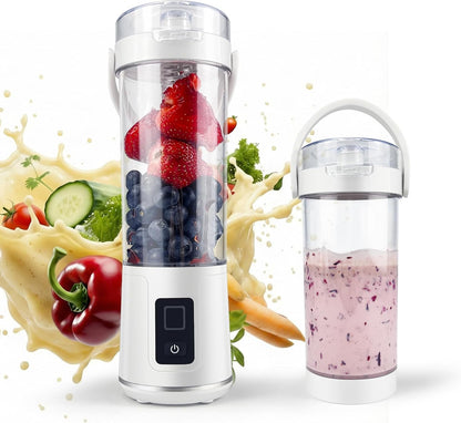 SUNHAIXIA Rechargeable Electric Juicer - Citrus Juicer with Type-c Rechargeable for Orange, Lemon and Grapefruit Juicing. (White-45Watts)