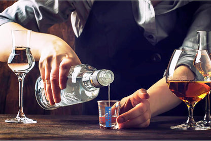 Kolder Mini Measure Heavy Glass, 20-Incremental Measurements Multi-Purpose Liquid and Dry Measuring Shot Glass, White