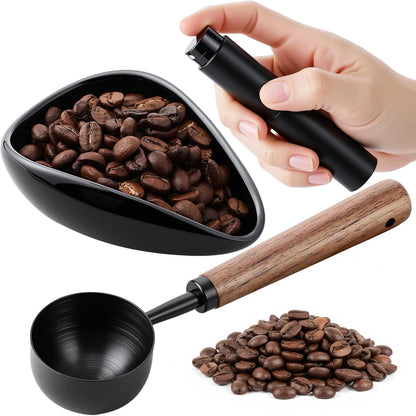 LemonRoad 3 Pcs Barista Accessories Kit Ceramic Coffee Bean Dosing Cup with 20 ml Spray Bottle and 10 g Measuring Spoon Espresso Measuring Cups Bean Kit for Coffee, Tea, and More