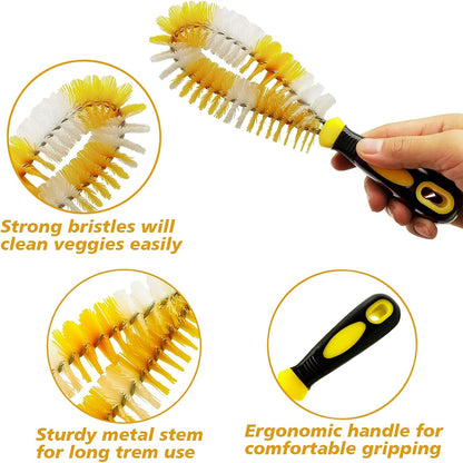 Corn Silk Brush Remover Corn Silk Remover Brush Silking Silker Remove Fruit and Vegetable Cleaning with Handle for Carrots, Potatoes